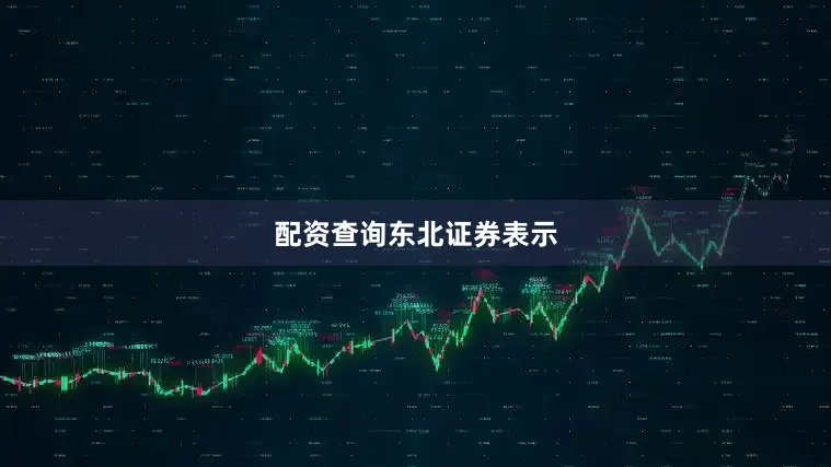 配资查询东北证券表示